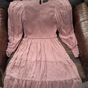 Pink Long Sleeve Dress